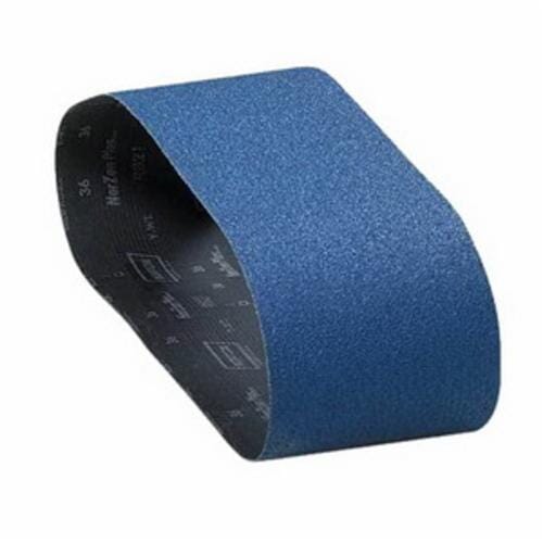 Norton® BlueFire® 78072727697 R821P Narrow Coated Abrasive Belt, 6 in W x 48 in L, 40 Grit, Extra Coarse Grade, Zirconia Alumina Abrasive, Cotton Backing